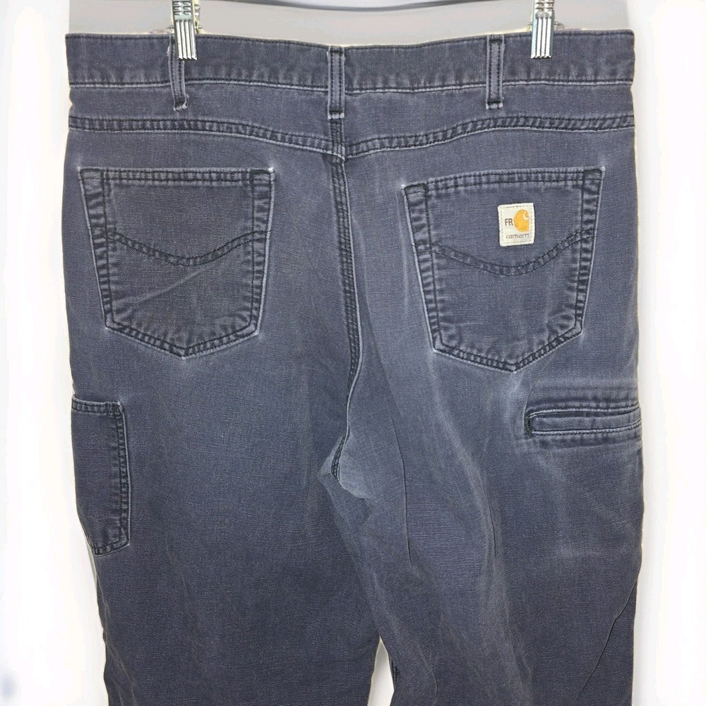 Carhartt FR Pants 36x36 Blue Flame Resistant FRB159-DNY Work Carpenter Dungaree‎